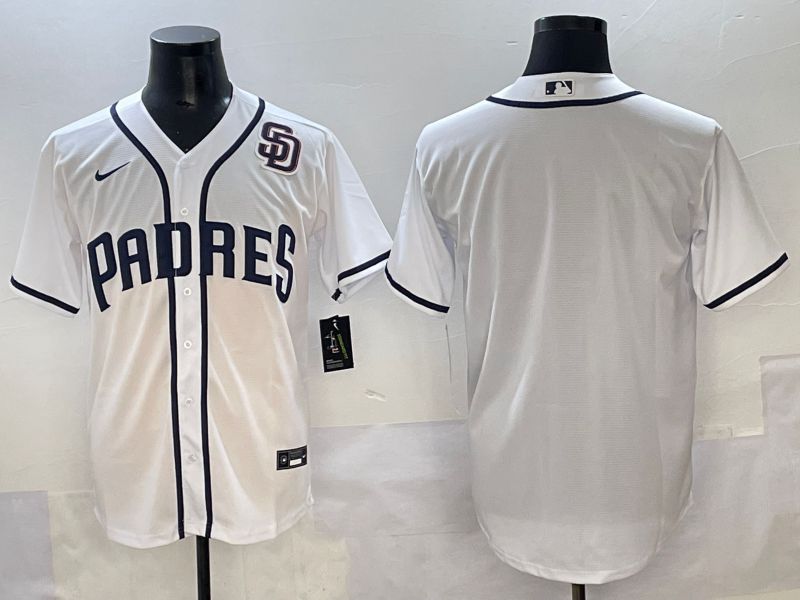 Men 2025 San Diego Padres Blank White Game Nike MLB Jersey style 6
